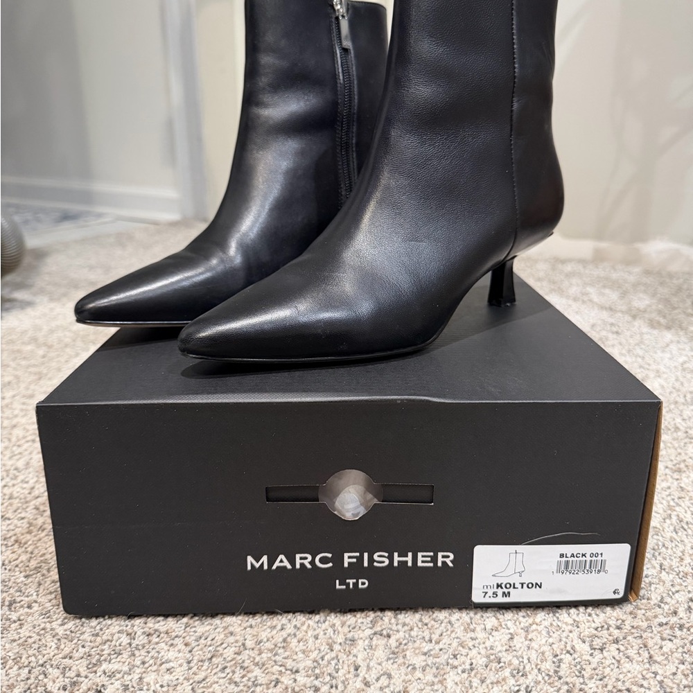 Marc Fisher Kolton Black Heeled Boots